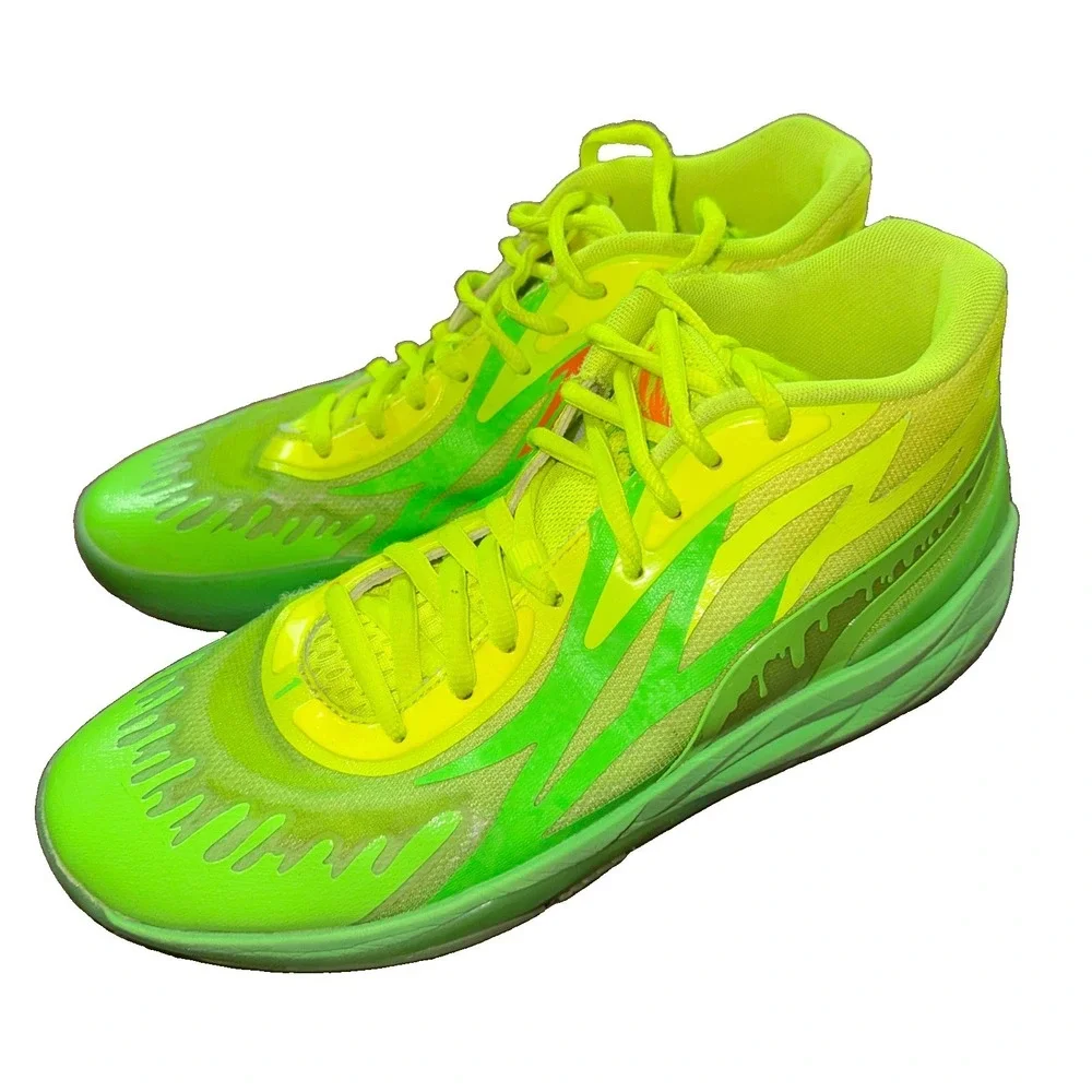 PUMA Nickelodeon x MB.02 Slime Basketball Shoes Men's Size 10.5 LaMelo Ball
